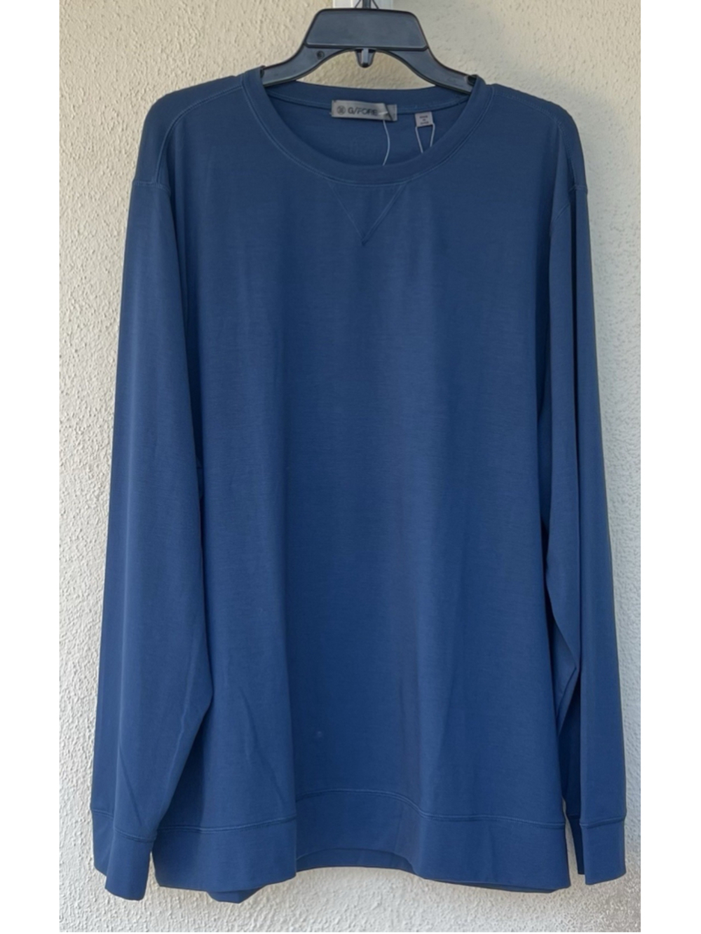 G/FORE Men's Long Sleeve Luxe Crewneck Mid Layer Golf Sweater SIZE 2XL Storm NWT